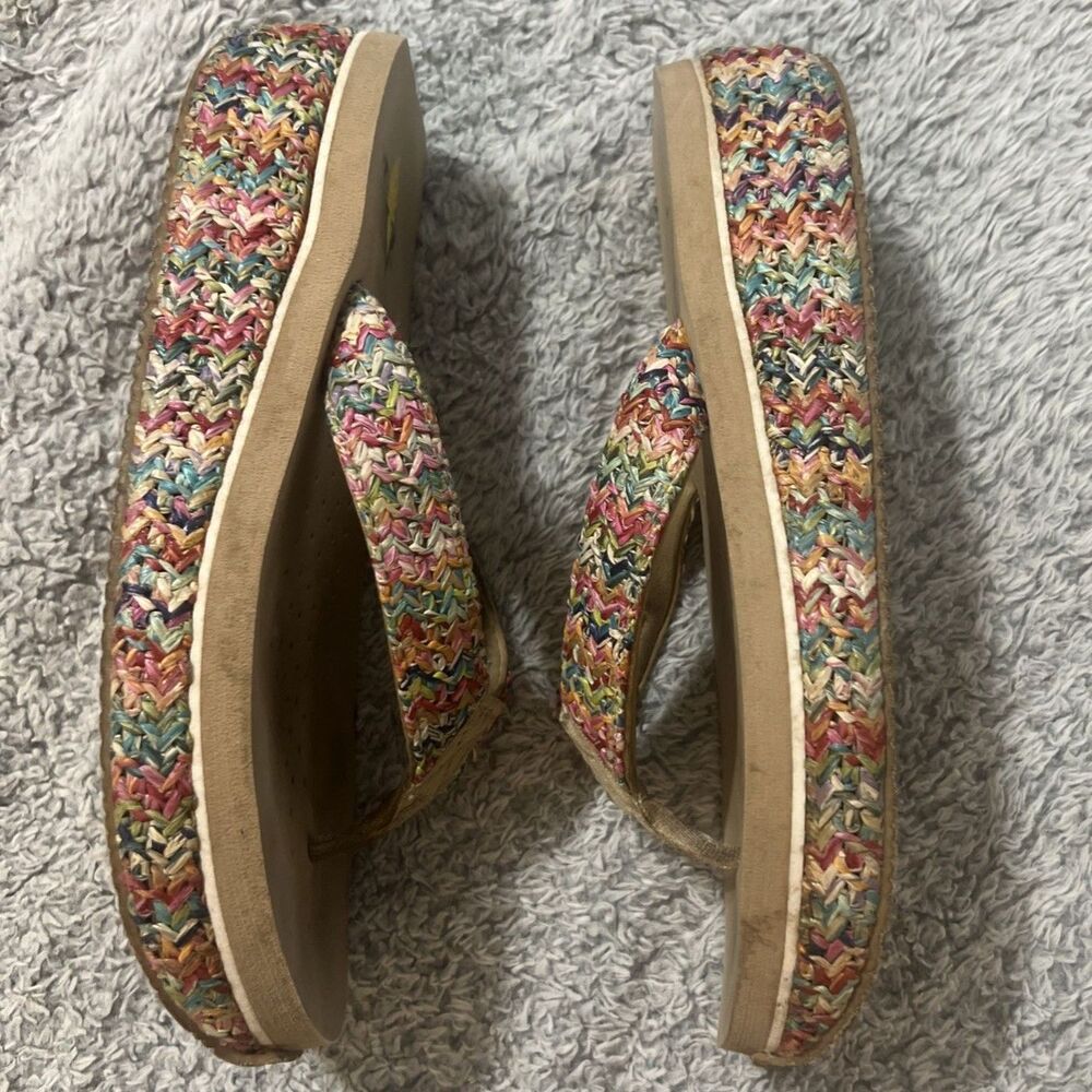 Volatile Platform Flip Flop Espadrilles 8.5 Boho